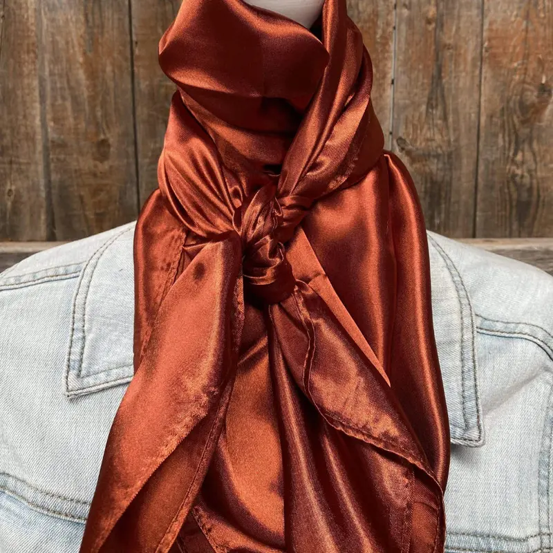 Rodeo Drive 35"X35" Solid Rust Wild Rag 1