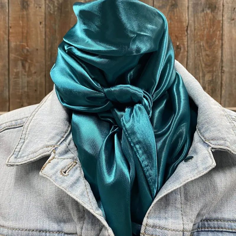 Rodeo Drive 35"X35" Solid Teal Wild Rag 1
