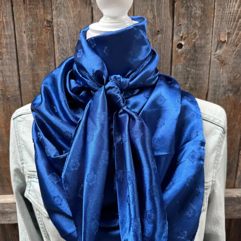 Rodeo Drive 42"X42" Cobalt Jacquard Xl Wild Rag 1