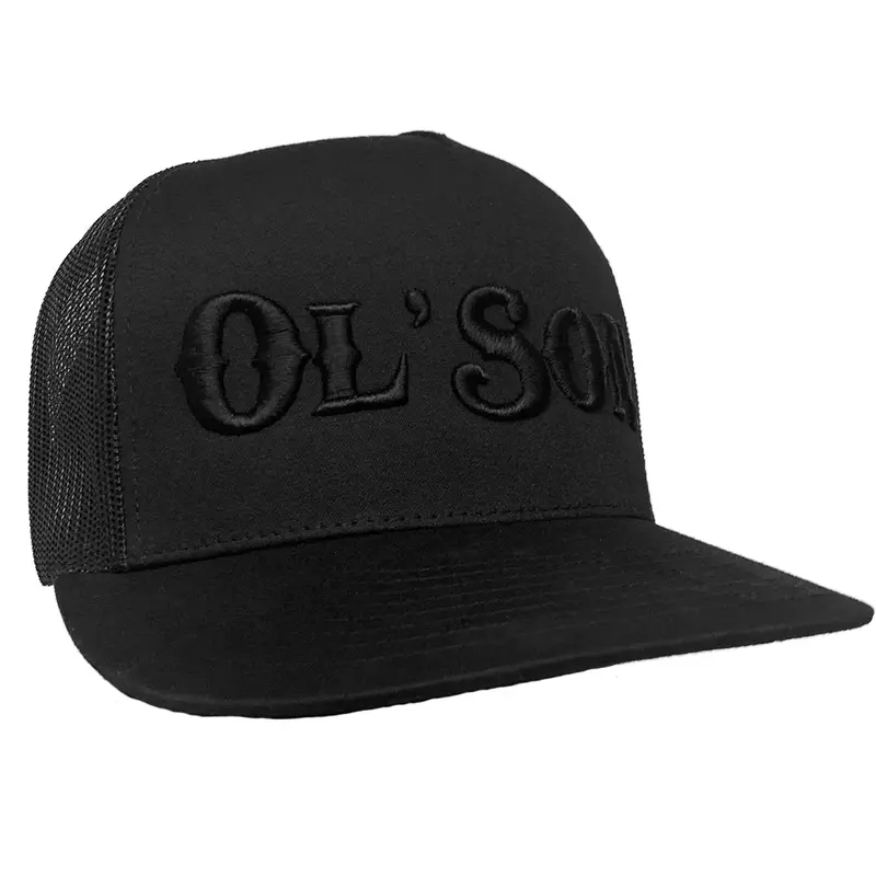 Rodeo Time Ol' Son Black On Black Mesh Snapback Cap 1