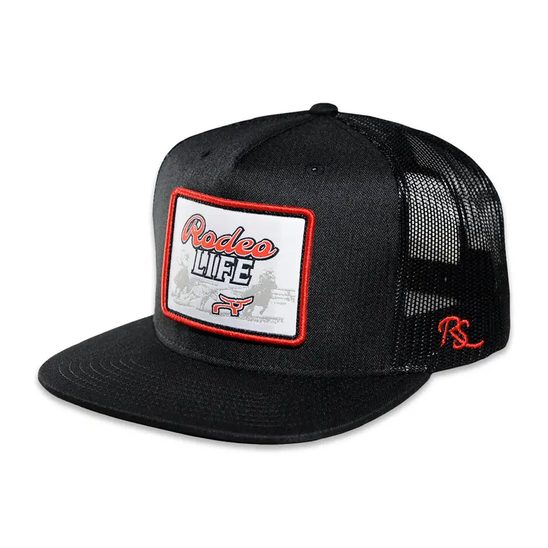 Ropesmart Black Trucker Cap With Rodeo Life Patch 1
