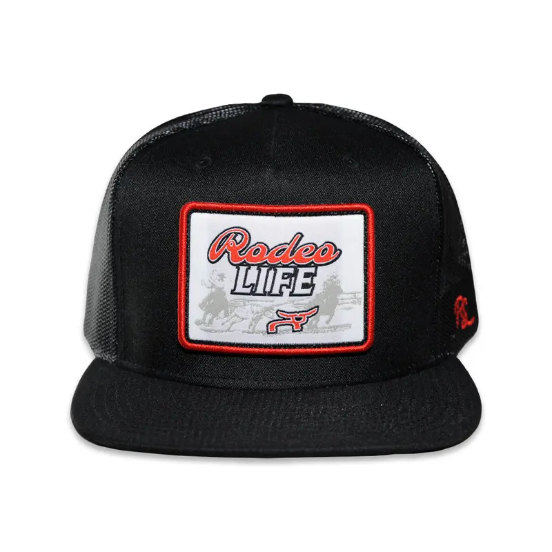 Ropesmart Black Trucker Cap With Rodeo Life Patch 2