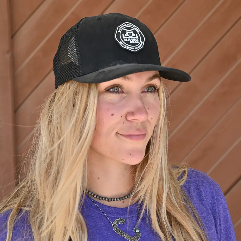 Ropesmart Hawg Gear Black Cap With Rubber Patch 2