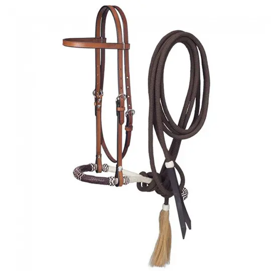 Royal King Browband Headstall Bosal/Cotton Cord Mecate Set 1