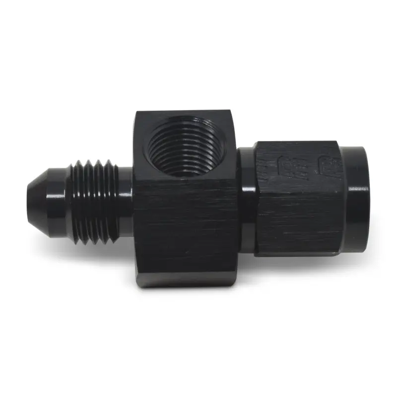 Russell Fuel Pressure Take Off -4 An Female To Male W/ 1/8In Npt Blk Anodize 1