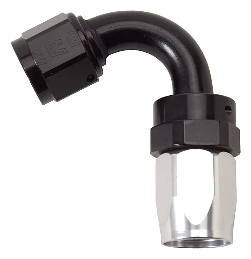 Russell Performance -12 An Black/Silver 120 Degree Tight Radius Full Flow Swivel Hose End 1