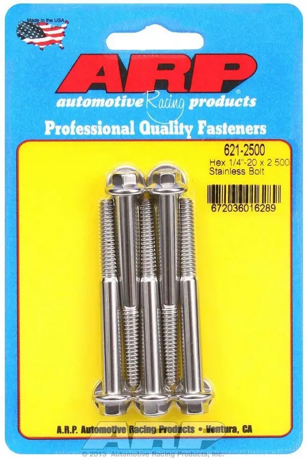 S/S Bolt Kit - 6Pt. (5) 1/4-20 X 2.500 1