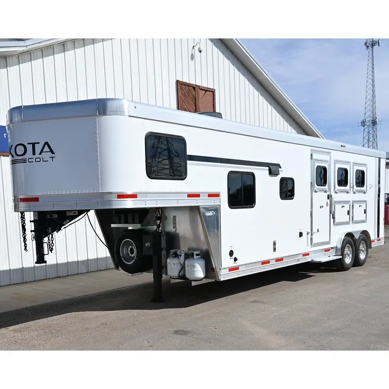 **Sale Pending**2026 Lakota Colt 3 Horse 9' Living Quarter 8' Wide Horse Trailer Model Co839 1