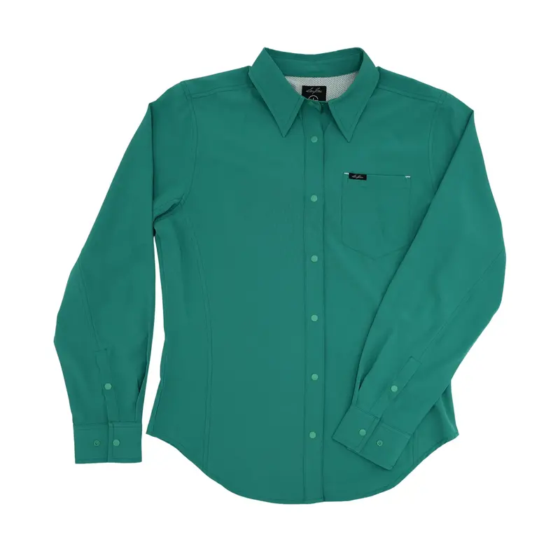 San Jac Women's Long Sleeve Performance Shirt - Teal 1