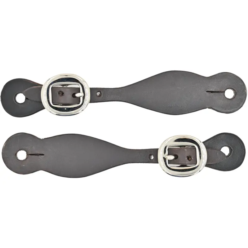 San Saba Equine Chocolate Youth Tear Drop Spur Straps 1