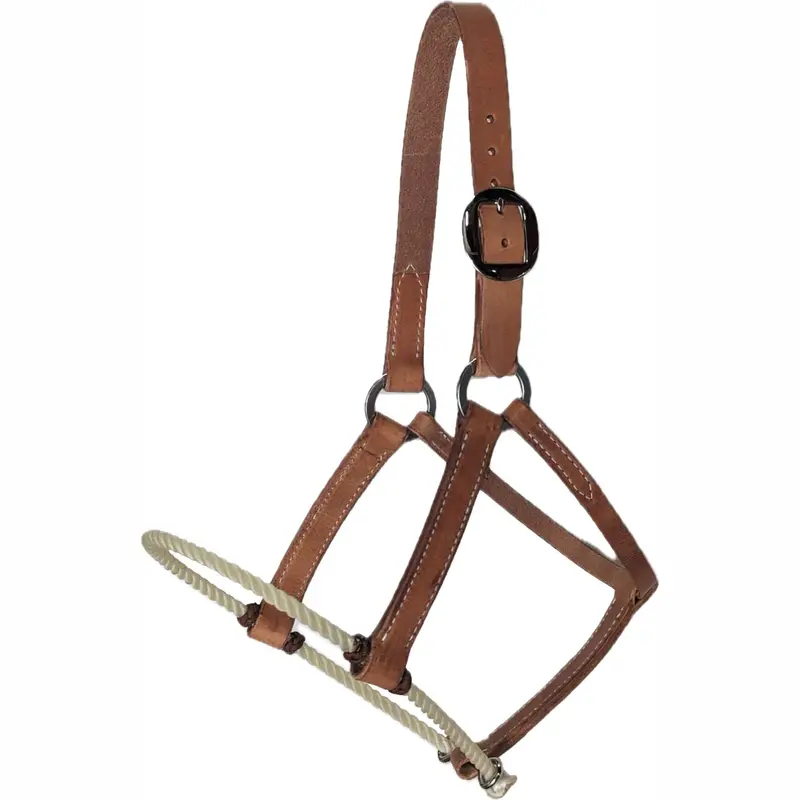 San Saba Equine Lariat Nose Harness Leather Halter 1