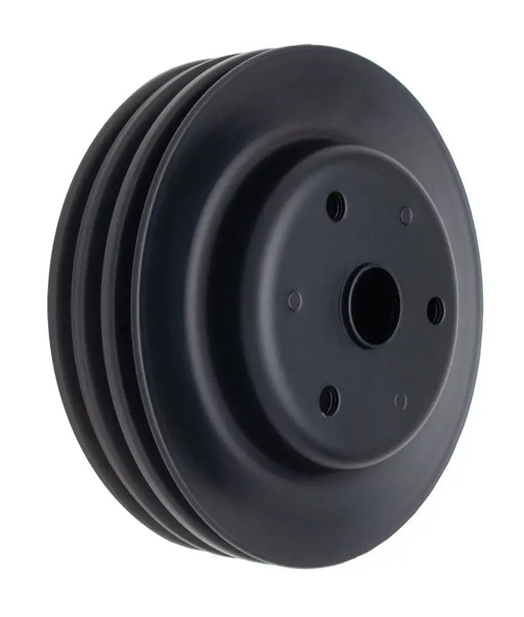 Sbc Lwp Crankshaft Pulley 3 Groove Black 1