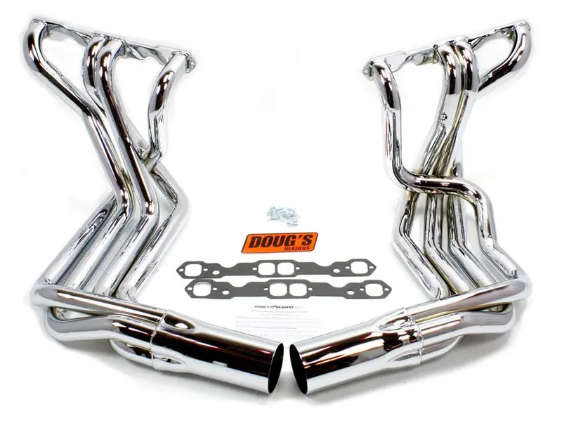 Sbc Side Mount Headers - Chrome - 63-82 Vette 1