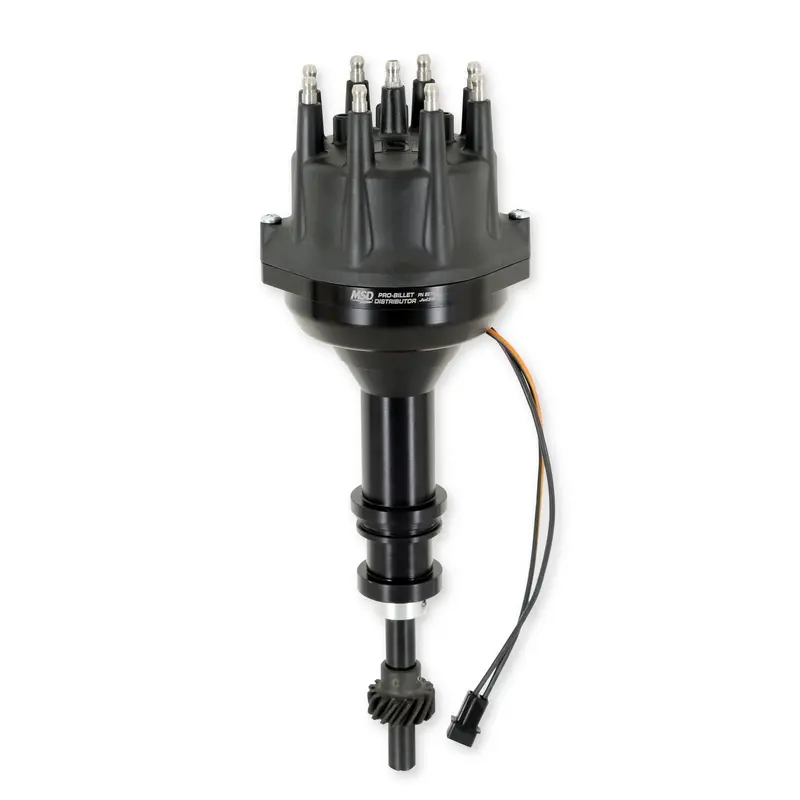 Sbf 351W Pro Billet Distributor Black Finish 1