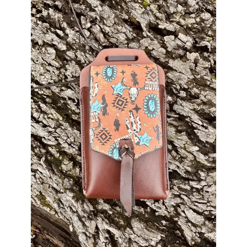 Schulz Equine Back Cinch Cell Phone Holder- Howdy 1