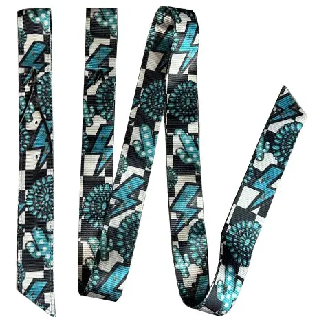 Schulz Equine Turquoise Glass Nylon Latigo And Off Billet Set 1