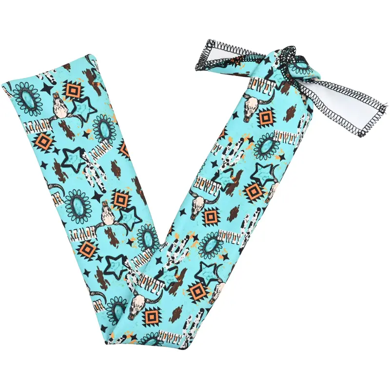 Schulz Equine Turquoise Howdy Lycra Tail Bag 1