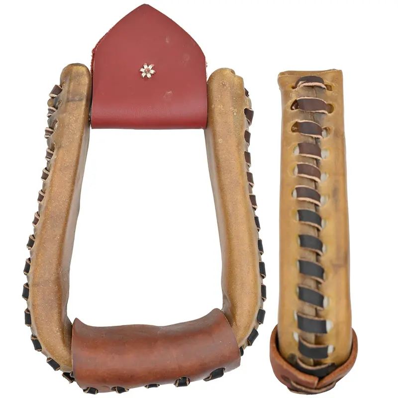 Scott Thomas Saddlery 2" Youth Rawhide Stirrups 1