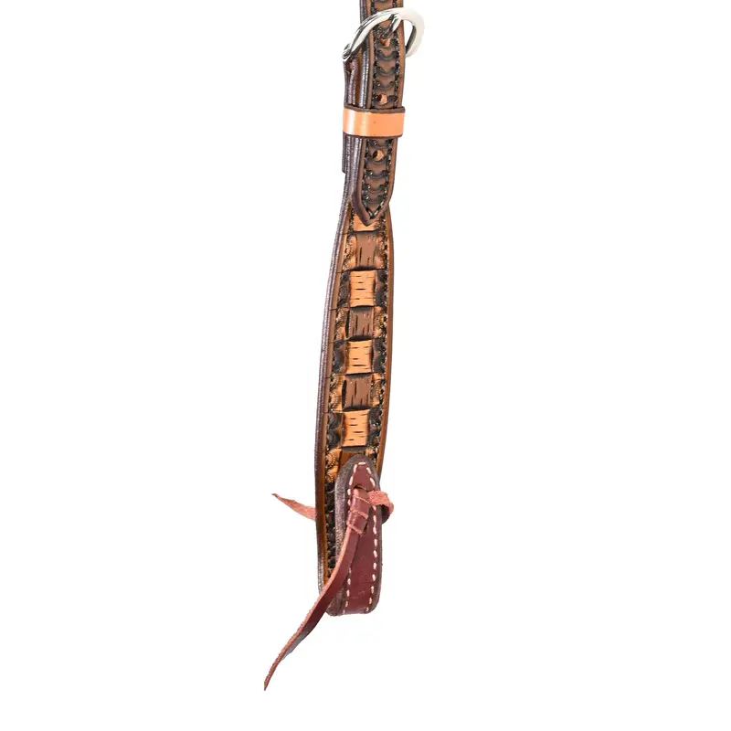 Scott Thomas Saddlery Vintage Checkerboard Slip Ear Headstall 2