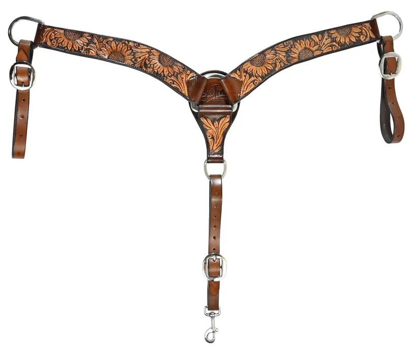 Scott Thomas Saddlery Vintage Sunflower Breast Collar 1