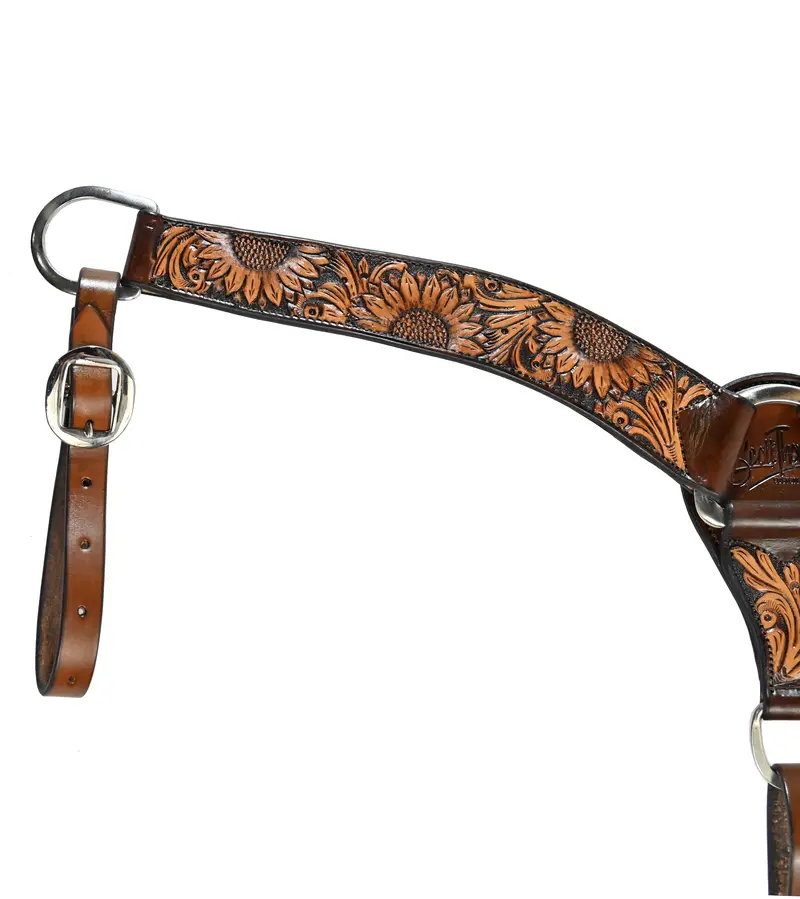 Scott Thomas Saddlery Vintage Sunflower Breast Collar 2