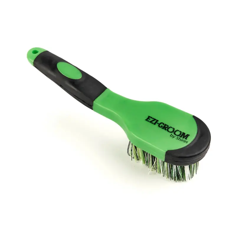 Shires Ezi-Groom Grip Bucket Brush- Lime Green 1