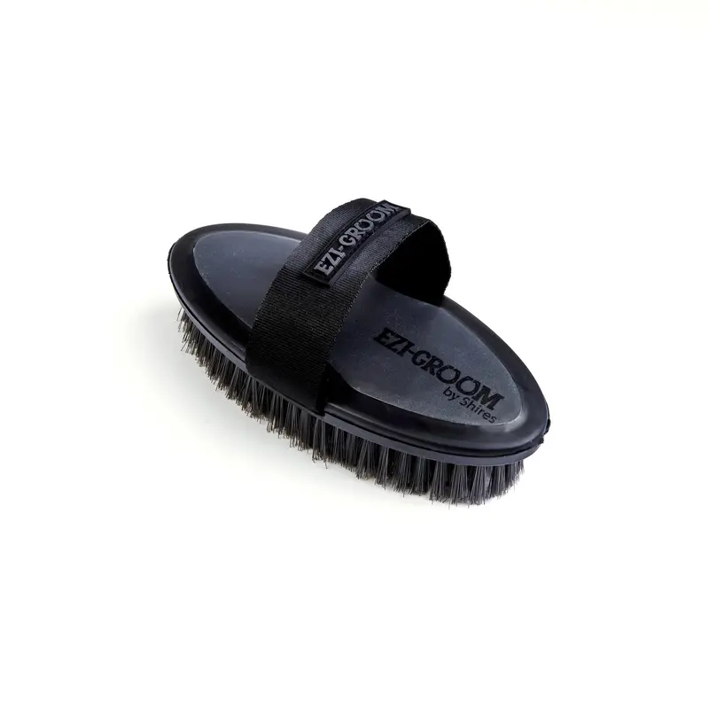 Shires Ezi-Groom Grip Large Body Brush- Black 1