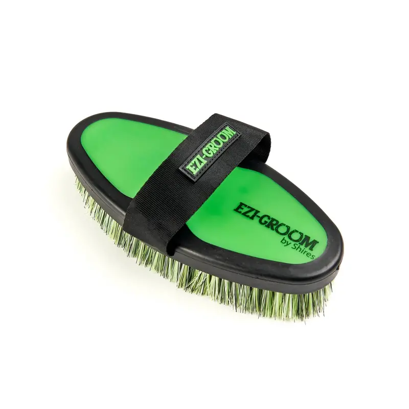 Shires Ezi-Groom Grip Large Body Brush- Lime Green 1