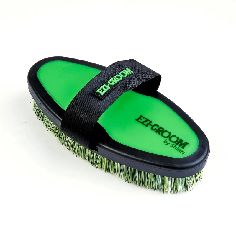 Shires Ezi-Groom Grip Large Body Wash Brush- Lime Green 1
