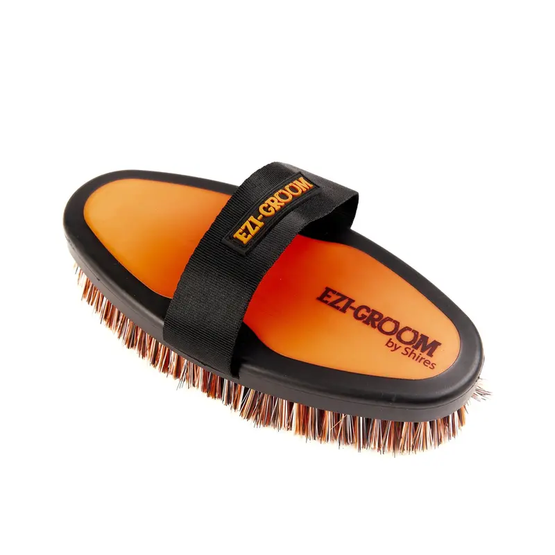 Shires Ezi-Groom Grip Large Body Wash Brush- Orange 1