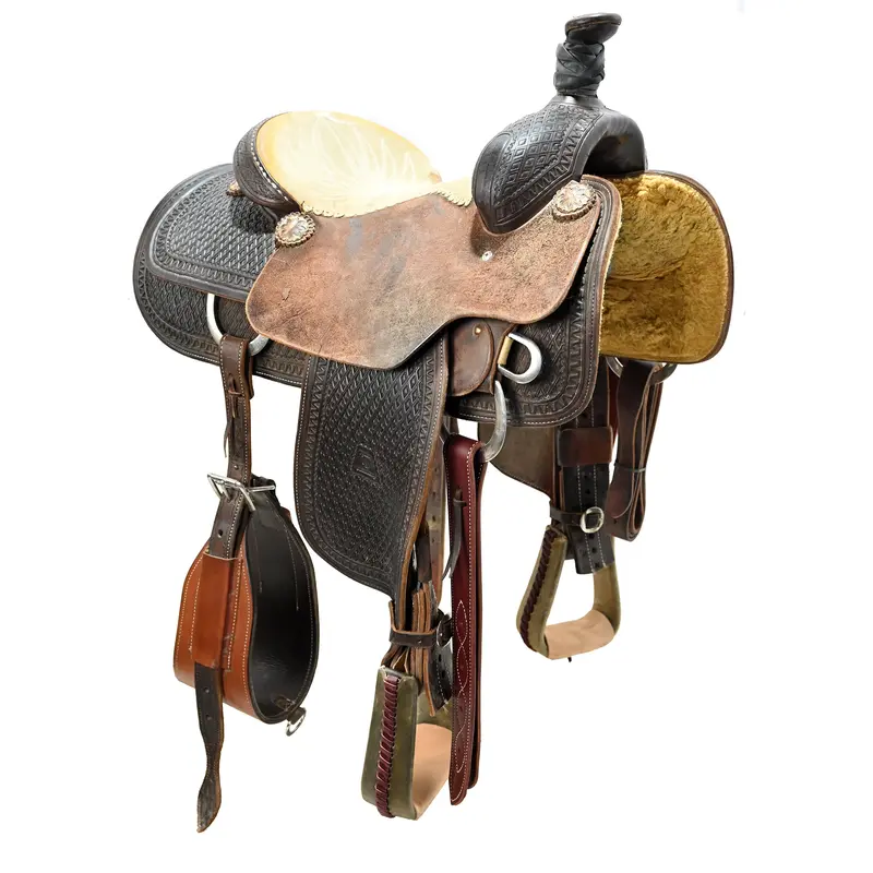 Sold! Used 14.5" Tyler Saddlery Team Roping Saddle 1