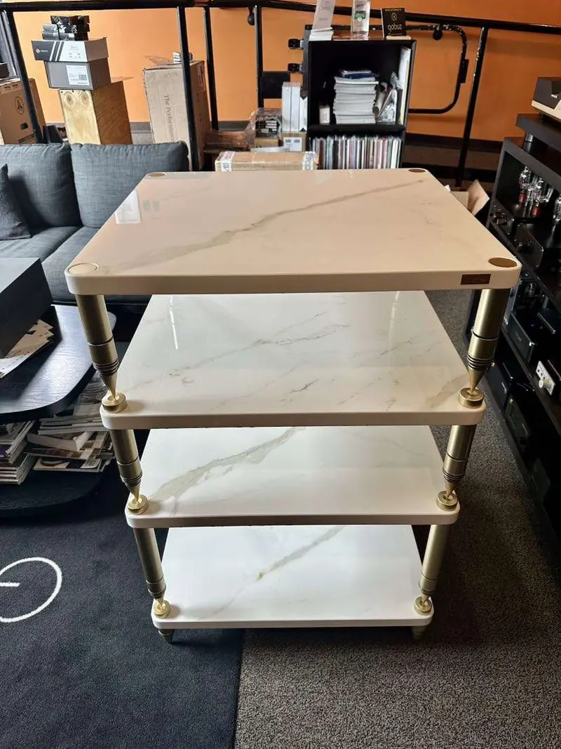 Solidsteel Hp-4 Audio Rack (Used - Calcatta Gold White) (Available To Demo) 1