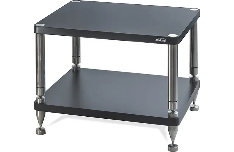 Solidsteel Hy-2 Two-Shelf Audio Stand - Flat Black 1