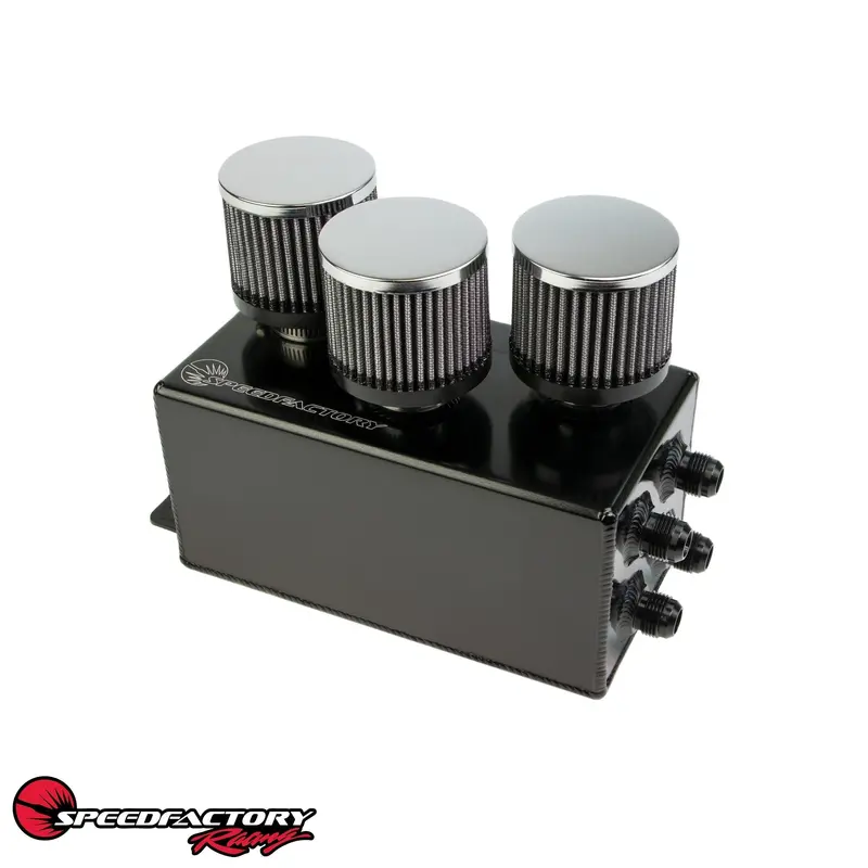 Speedfactory Racing 3-Filter Oil Catch Can - Black Edition 1