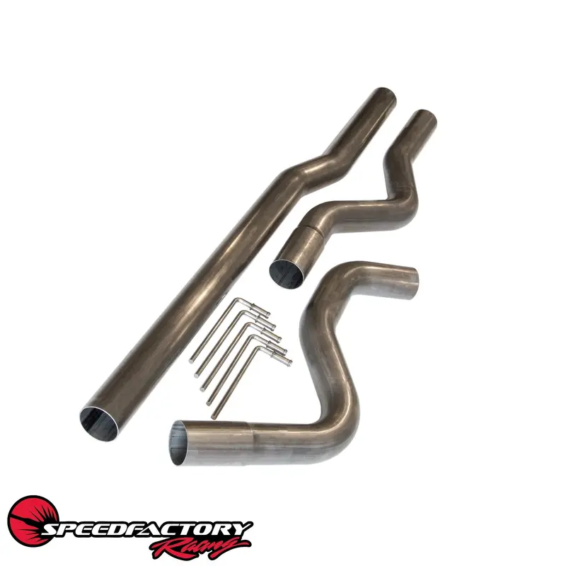 Speedfactory Racing 3" Stainless Steel Mandrel Bent Cat-Back Exhaust Piping Kit 1