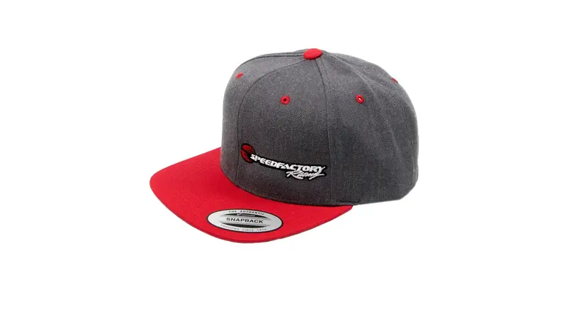 Speedfactory Racing Dark Heather Grey/Red Snapback Hat 1