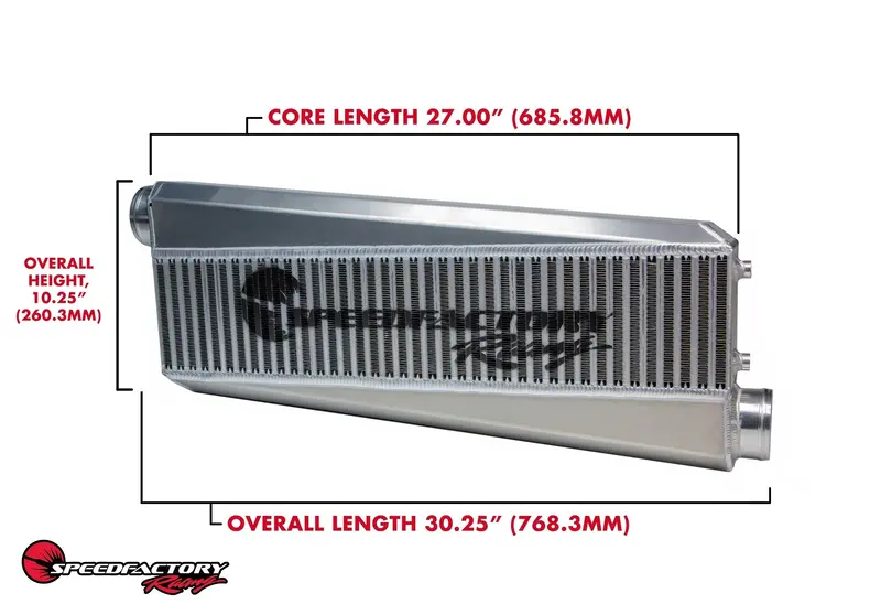 Speedfactory Racing Hp Vertical Flow Intercooler (K-Series, 1000Hp) Opposing Side Inlet / Outlet 2