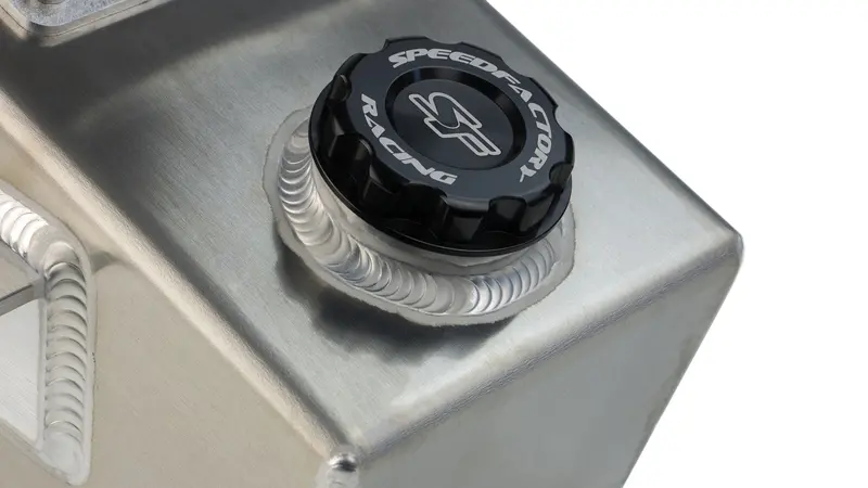 Speedfactory Racing Right Hand Drive Angled Oil Catch Can With Built In Coolant Overflow Tank 2