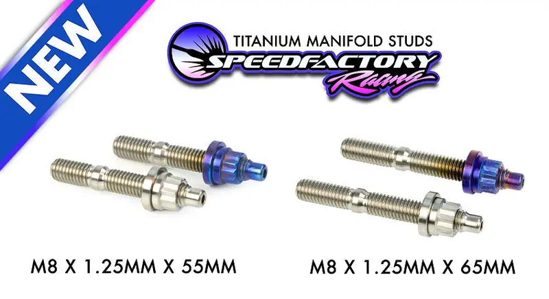 Speedfactory Racing Titanium Stud Kit - M8x1.25 10Pcs - Extended Lengths 1