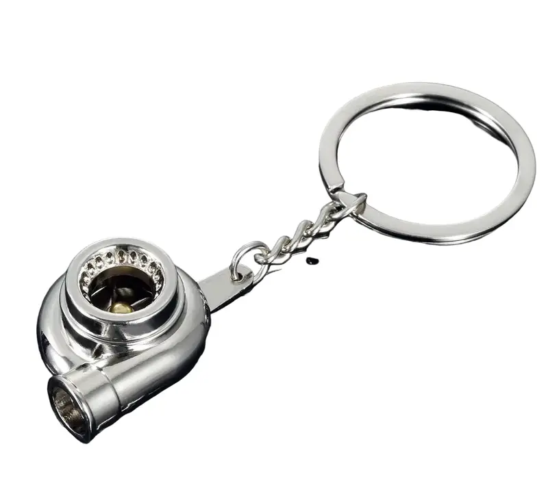 Spinning Turbo Keychain – Stainless Steel Turbocharger Key Ring For Car Enthusiasts 1