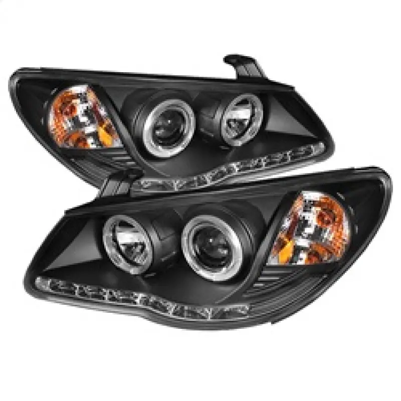 Spyder Hyundai Elantra 07-10 Projector Headlights Led Halo Drl Blk Pro-Yd-Hyelan07-Drl-Bk 1