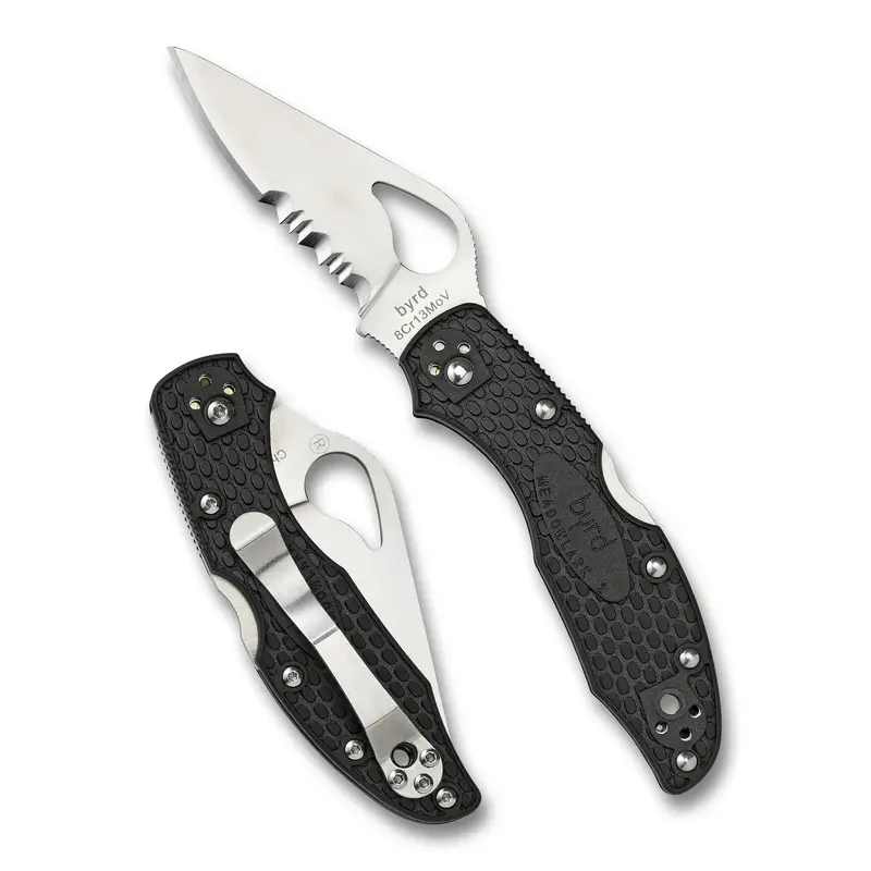 Spyderco Byrd Meadowlark 2 Lightweight Combination Edge Knife 1