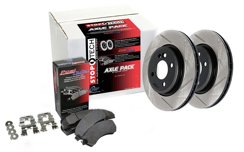 Stoptech 937.40019 - Street Slotted Front Brake Kit 2004-2008 Acura Tl W/ Brembo Calipers 1