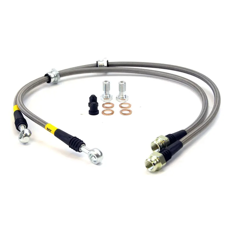Stoptech 99-00 Civic Si Front Stainless Steel Braided Brake Lines 950.40007 1