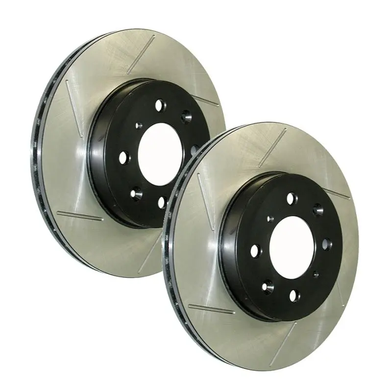Stoptech Power Slot Slotted 06-08 Honda Civic Si Rear Left Rotor 1