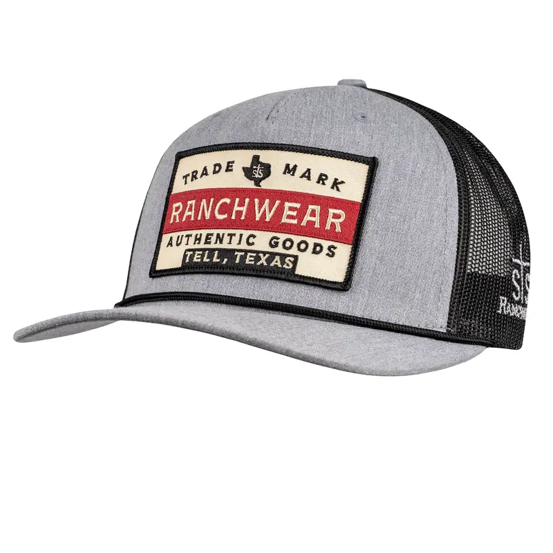 Sts Ranchwear Grey And Black Mesh Cap With Patch 1