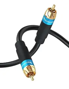 Subwoofer Cable - Pure Copper, Dual Shielded, Gold Plated Rca Connectors - 10Ft - Single 1