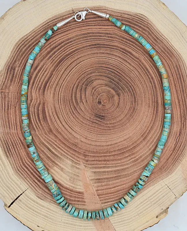 The Halle Necklace Kingman Turquoise 4-10Mm Graduated Stones- 17" 1