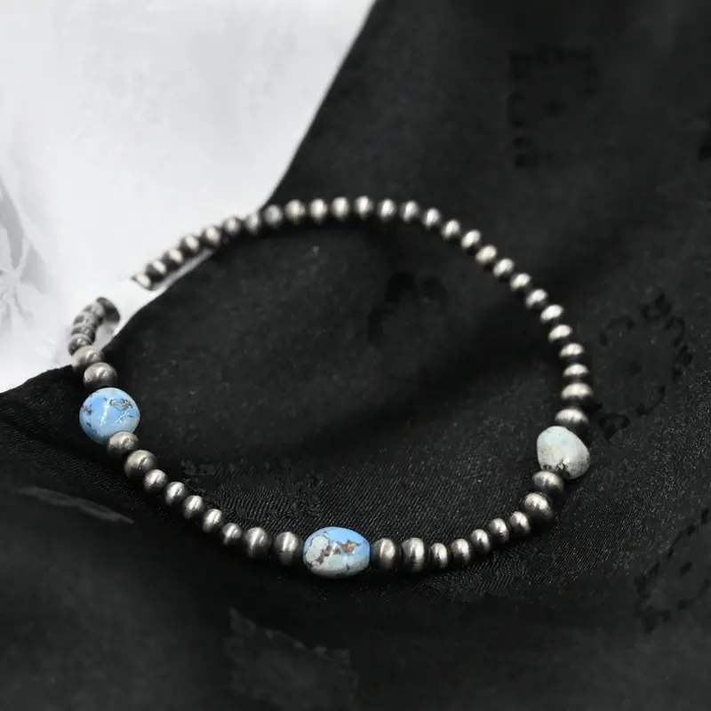 The Kenzie Navajo Pearl Bracelet With Golden Hills Beads 1