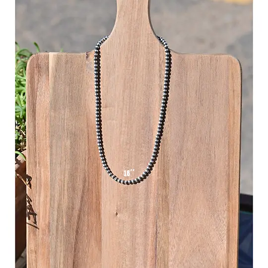 The Mason Lee Graduated 4Mm Navajo Pearl Necklace 16" 1